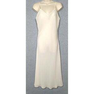 Vintage Slip Dress WONDER MAID SZ 36 (8) Chiffon Ivory Full Length Elegant Sexy